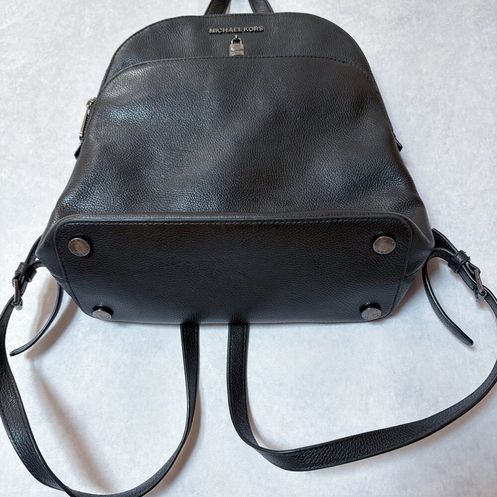 Michael Kors Adele Leather Backpack Bag Black - image 5